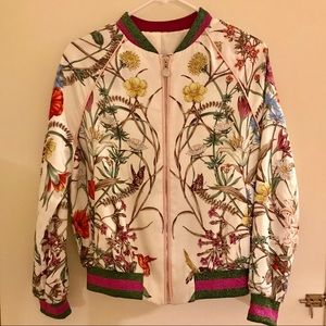 Floral bomber jacket